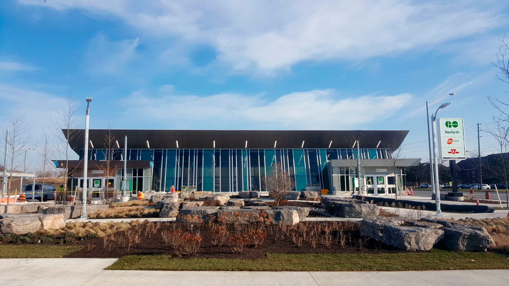 Metrolinx’s Renforth station was the 12th and last hub to open as the Mississauga Transitway project wrapped up in December.