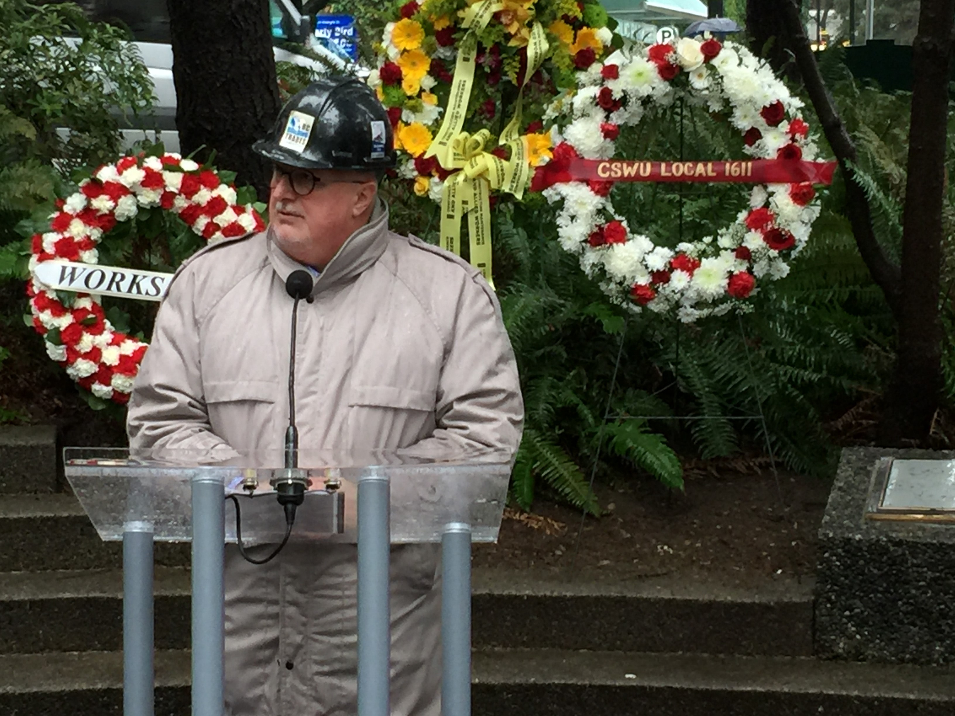 BC Building Trades executive director Tom Sigurdson hosted a memorial on Jan.8 to remember and honour those who died in the Bentall IV tower tragedy.