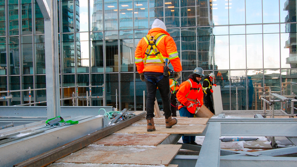 Scafom Canada dismantled a scaffold from a Toronto office tower in subzero weather just after Christmas.