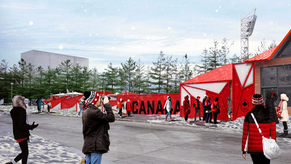 The Canada Olympic House is located near the Gangneung Olympic Park on the east coast of South Korea. The 12,000-square-foot facility is expected to welcome more than 10,000 guests over the course of the Winter Games.