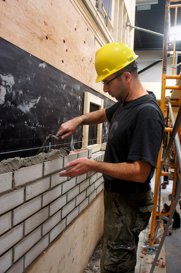 Salah Dib is one of the students enrolled in the two-month Residential Bricklaying Program at the Skilled Trades College of Canada in Vaughan, Ont. Dib, who came to Canada from Syria a year ago, said the program will give him the skills to start a career in the trade.