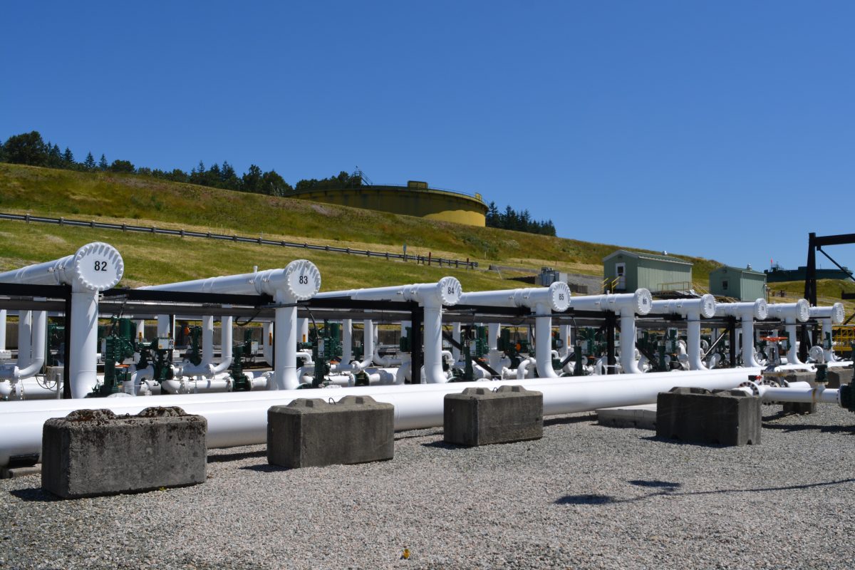 Construction industry stakeholders are urging the federal government to take strong action to ensure the $7.4-billion Trans Mountain pipeline expansion project gets built. Pictured is Trans Mountain’s Burnaby Terminal.