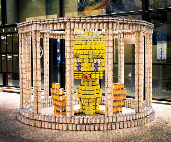Turner Fleischer Architects Inc. won the Best Meal award for its Tweeting About Hunger structure at Canstruction Toronto 2018.