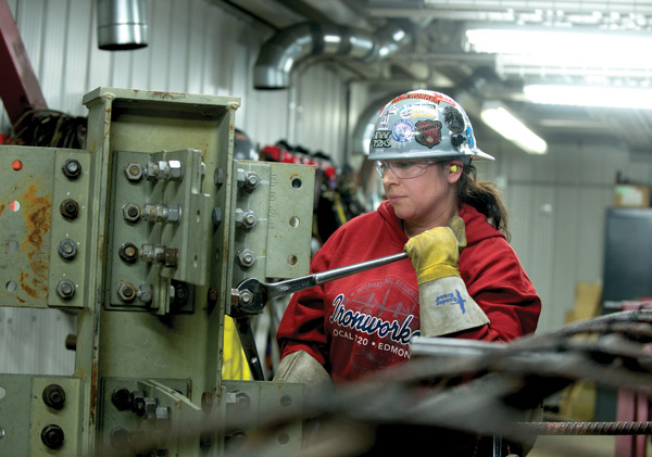 Cara Wilson’s goal is to earn a generalist ironworker ticket by 2020. That certification covers structural/ornamental work as well as rebar. Ultimately, she would like to become an ironworker instructor in the field.