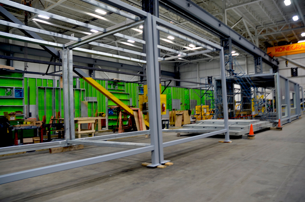 Delegates from the Chartered Institute of Building were given a tour of the PCL Agile modular construction facility in Etobicoke recently.