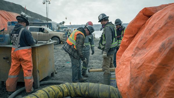 More than 2,300 workers are currently carrying out site preparation and excavation work at the Site C dam project. Pictured is North bank shotcrete placement above the Inlet portal in April. As of the end of March, about $2.4 billion had been spent on the project and BC Hydro has contracts and agreements in place totalling nearly $6 billion.