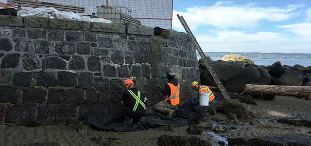 The City of Vancouver has wrapped up construction on the first phase of restoration of the 101-year-old Stanley Park Seawall. The work involved stabilizing foundations, filling holes with grout and stone replacement.