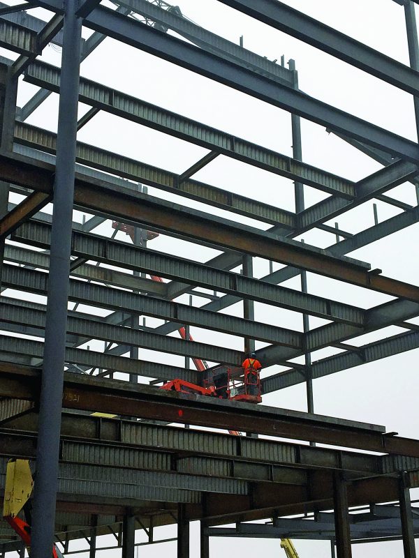 IN beams are welded wide flange beams with corrugated webs. They are up to 30 per cent lighter than conventional steel beams.