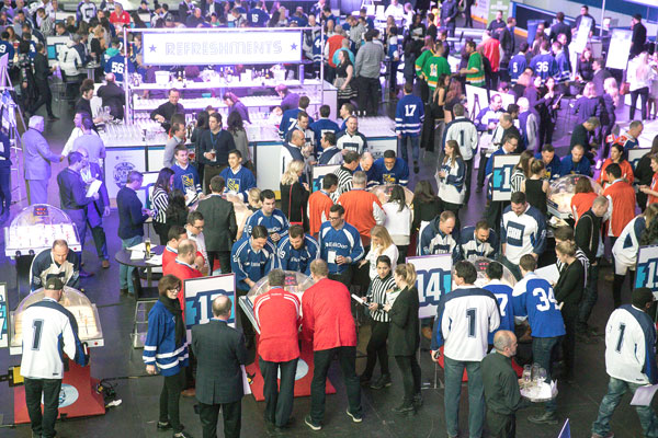 The SickKids Foundation is heavily involved in fundraising for the Hospital for Sick Children building campaign. Pictured, the Bubble Hockey Night for SickKids in February raised $290,000 for the foundation.