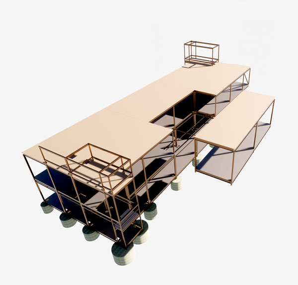 The new building at the University of Toronto — Mississauga will consist of a steel sandwich plate system, which was chosen over a conventional steel deck with concrete slab design because it is “light and very modular,” says Zenon Radewych, WZMH Architects managing principal.