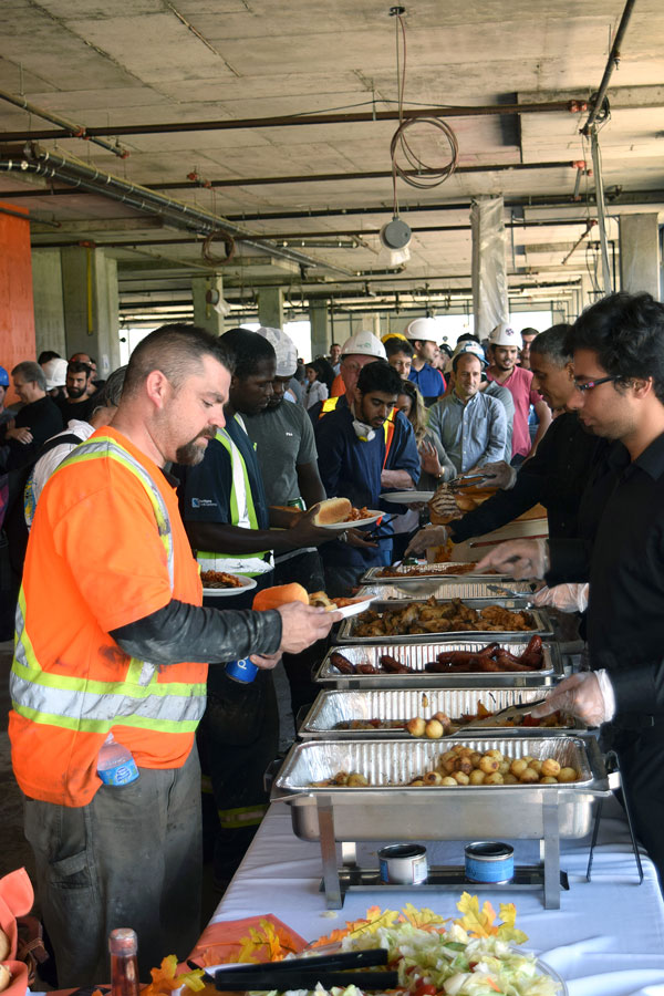 Three hundred-plus workers active at the Eau du Soleil project attended a special luncheon celebration held Sept. 14.