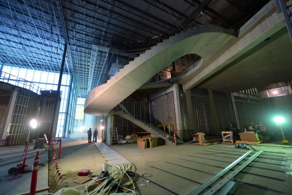 The new Royal Alberta Museum in Edmonton’s spiral staircase was cast-in-place and made from portland cement.