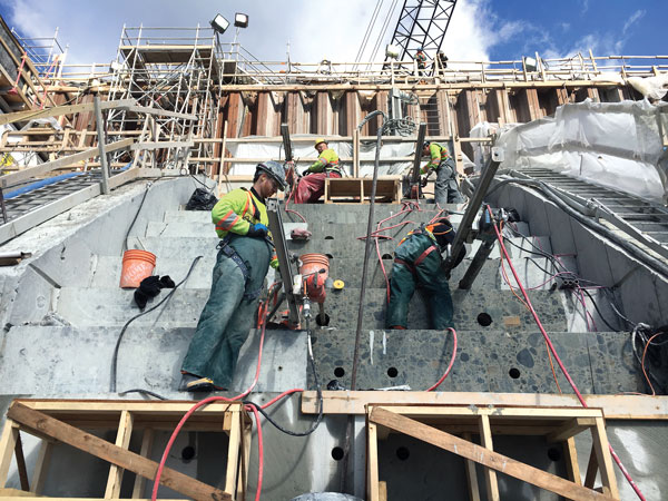 The $800-million upgrade of BC Hydro’s Ruskin Dam Spillway was a large and complex project for all involved. The dam measures 110 metres long and 59 metres tall. Over 20 million pounds of concrete were removed during the upgrade.