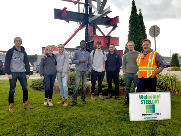 Pictured is a group of students from Conestoga College who ventured to ACL Steel as part of Steel Day on Sept. 28.