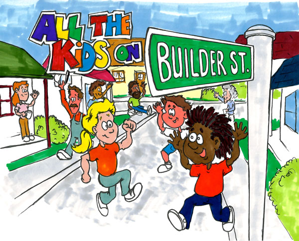 The All the Kids on Builder Street colouring and story book is the first in a series of five educational and promotional books geared at informing youth about opportunities in the skilled trades.