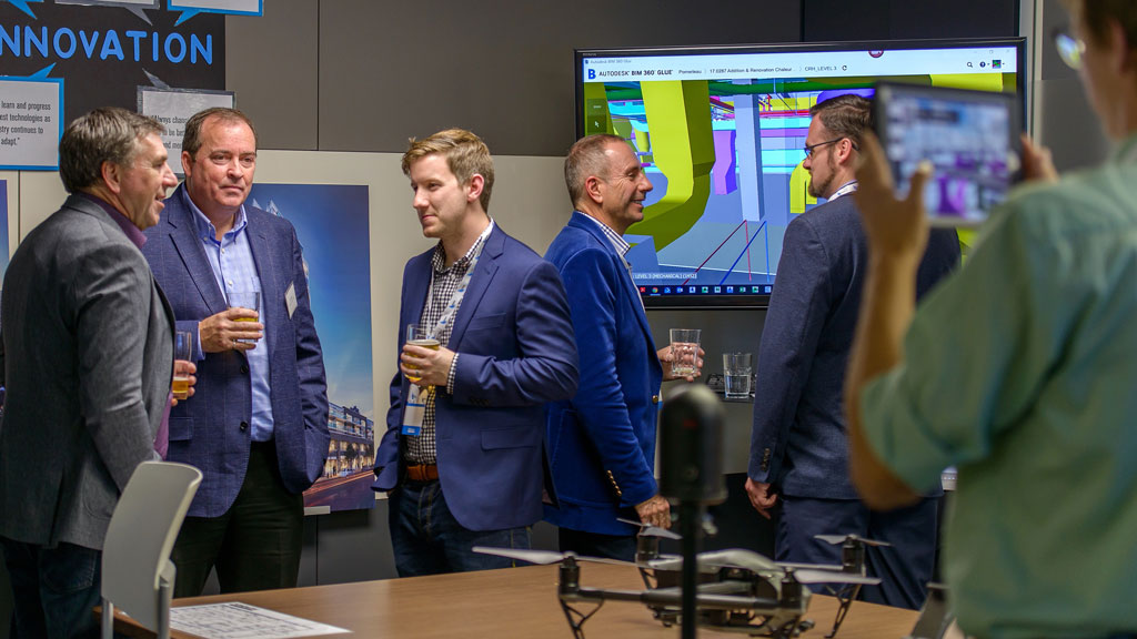 Visitors at the event, held in Pomerleau’s Halifax head office, were encouraged to explore and experience firsthand Pomerleau’s unique set of values of authenticity, excellence, adaptability, innovation and love. Various demonstrations and stations were available which covered topics such as Building Information Modeling, past and present projects and people and culture.