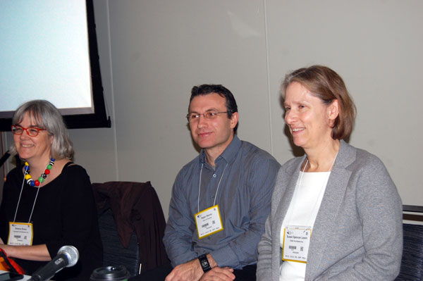 A case study on the Mount Dennis Child Care Centre was presented at a Buildings Show seminar by Sheena Sharp, principal, Coolearth Architecture Inc., Toronto senior project manager Dejan Skoric (left), and Susan Spencer Lewin (right), a principal with CS&P Architects.