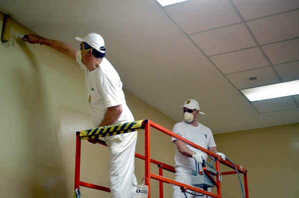 More than 40 volunteers, mostly members of International Union of Painters and Allied Trades District Council 46, recently pitched in to help paint 11,200 square feet of interior walls and ceilings at the Jamaican Canadian Association in North York.