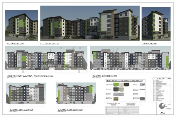 Renderings show the design of the six-storey, 78-unit Orono apartment project in Victoria. The project, valued at $7 million, is one of many contributing to the region’s strong building permit values in 2018.