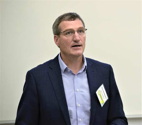 Simon van Wonderen of MCW Custom Energy Solutions described projects undertaken through the University of Guelph’s Green Gryphon Initiative at a recent Hamilton green building forum.