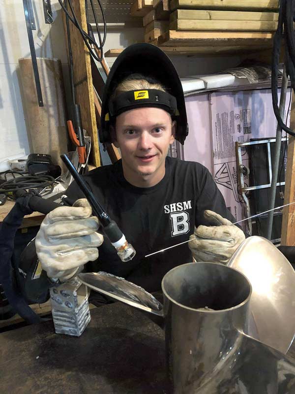 Lyndon Hensrud, 18, from Kenora, Ont. was the recipient of the inaugural Nicole LeClair Welding Bursary. He will be taking the Welding Techniques program at Confederation College in Thunder Bay, Ont. The bursary, started by LeClair, will be presented annually to one Ontario student enrolled in a post-secondary welding program.
