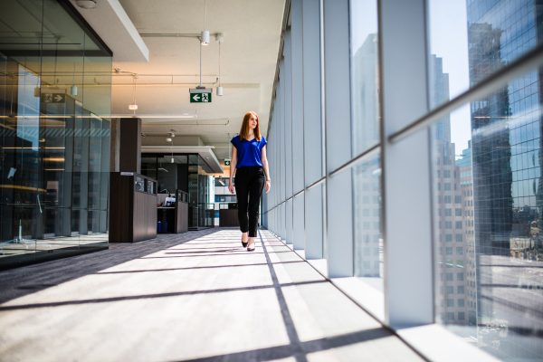 Floor-to-ceiling windows at One York fulfill the right-to-light mandate. Pictured, BentallGreenOak occupies the 11th and 12th floors.