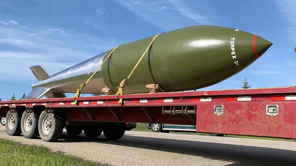 Bombs away: Alberta woodworkers deliver Grand Slam bomb 