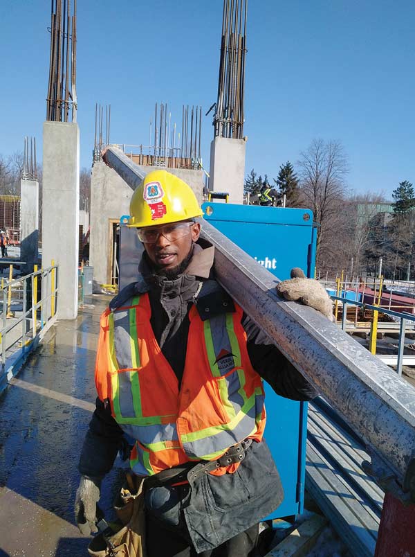 Aidurus Mohamed says his decision to take a formwork course was a life-changing decision. He has worked on the Eglinton Crosstown LRT and is employed with formworking contractor Verdi Alliance. He has his sights set on his Red Seal certification.