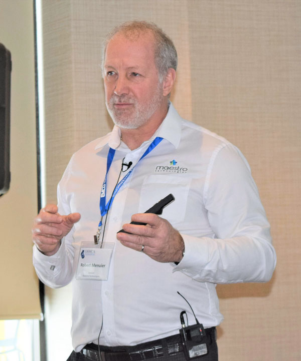 Maestro Technologies president Robert Meunier addressed Ontario Sewer and Watermain Construction Association members on innovation at the association’s recent conference held in Blue Mountain, Ont.