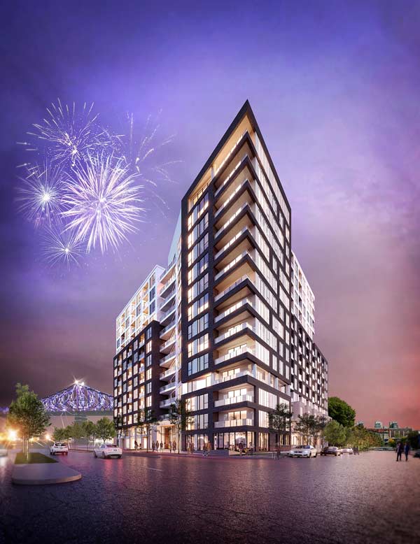 The developer Mach has announced that Devimco Immobilier will be building over 2,000 condos in the Quartier des lumieres, located on the site of the former Maison de Radio-Canada in Montreal. Construction of phase one, be known by the name Auguste & Louis, is expected to begin this year.