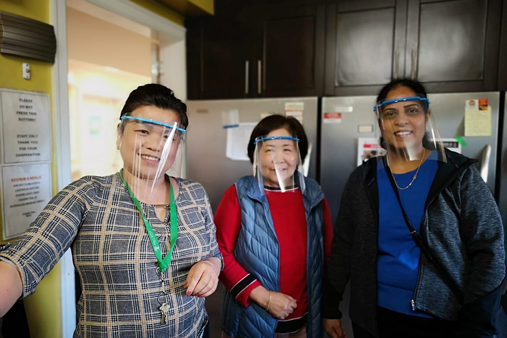 Staff at the New Greenwood Lodge are using 3D printed facemasks to safely work during the COVID-19 pandemic.