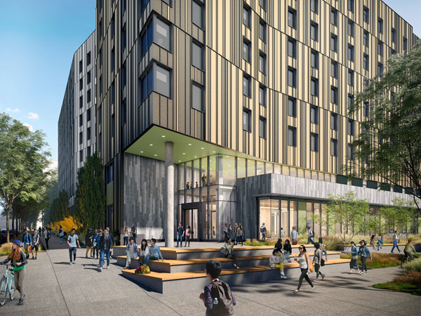 Construction will start later this summer on a new 265,000-square-foot residence hall for the University of Toronto Scarborough on Ellesmere Road in Toronto. The owner and the contractor Pomerleau are aiming to achieve Passive House efficiency standards.