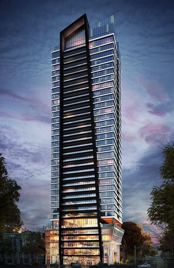 Broccolini’s new 34-storey LeftBank condo tower planned for River Street in Toronto was designed by IBI Group.