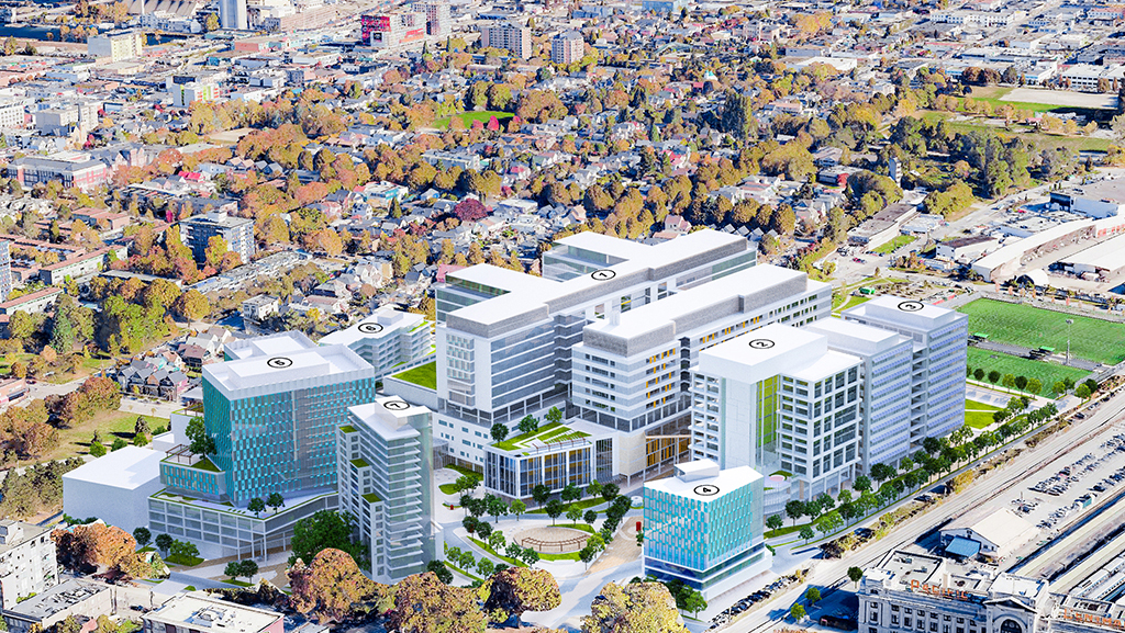 Pictured is a rendering of the new St. Paul's Hospital.
